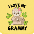 thumbnail image 4 of Inktastic Cute Sloth I Love My Grammy with Green Leaves Boys or Girls Baby Bib, 4 of 4