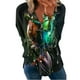 thumbnail image 1 of ICHUANYI Clearance Women's Fashion Printed Loose T-shirt Long Sleeves Blouse Round Neck Casual Tops Sweatshirt Hoodies ICHUANYI "ICHUANYI", 1 of 3