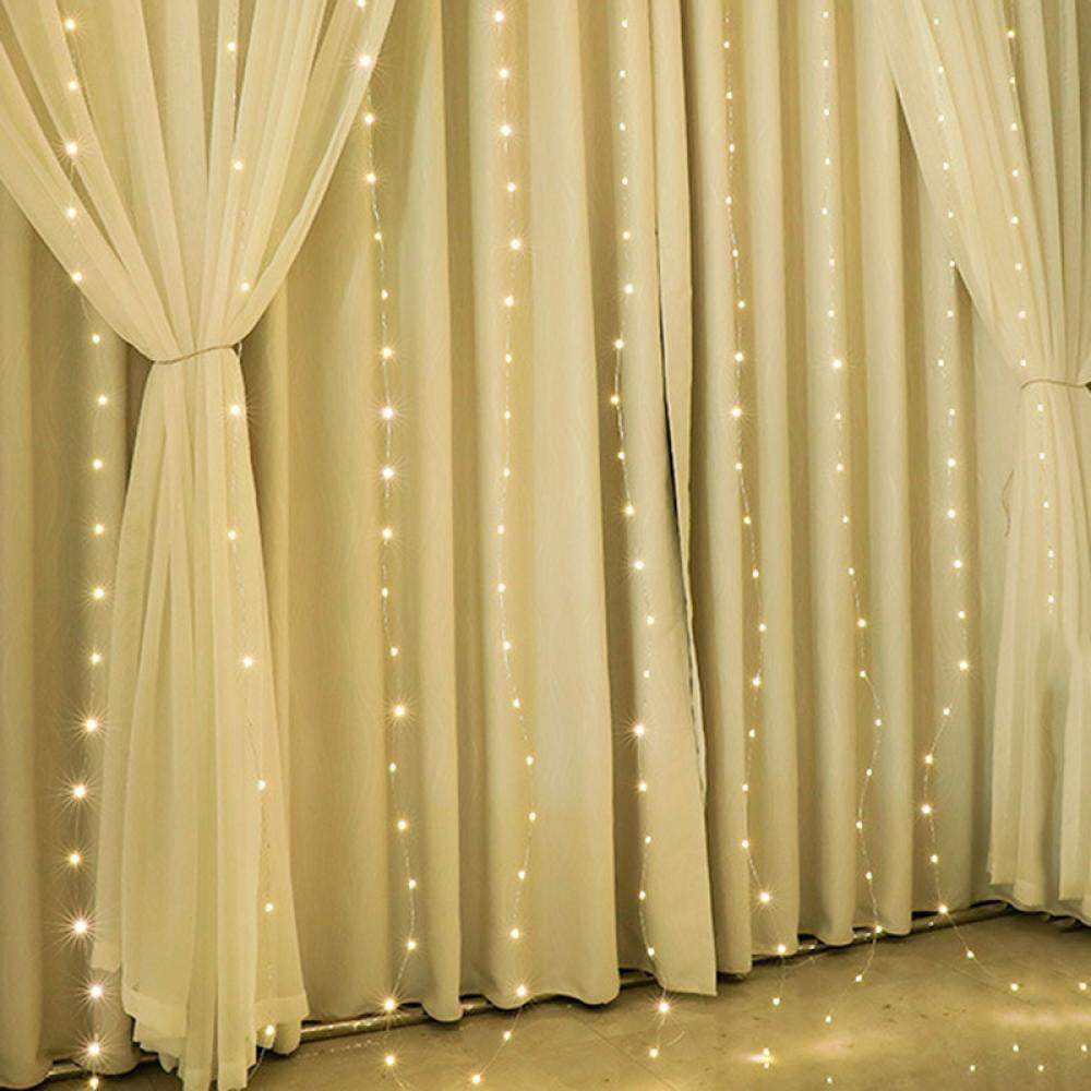 Details about   LED Stars Moons String Lights Waterproof Christmas Living Room Curtain DIY Decor 