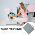 thumbnail image 6 of ELAYARD Grey Cotton Washing Machine Dust Cover with Breathable Fabric, Protective Design and Handy Storage Pockets, 6 of 6
