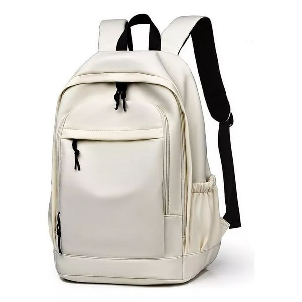 Mochila escolar Kikigoal CMF-9003BB color beige diseño lisa 32L