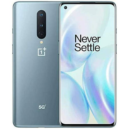 OnePlus 8 5G UW (128GB, 8GB) 6.55" 90Hz AMOLED, Snapdragon 865, Volte (GSM+CDMA) Verizon Unlocked (T-Mobile, AT&T, Metro) IN2019 w/Fast Car Charger (Polar Silver)