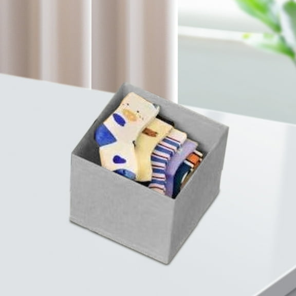 Non-Woven Fabric Clothes Drawer Storage Organizer Box, Mini Size 1-Pack Cube Storage Bin, Foldable Closet Dresser Organizer for Underwear, Socks, Bra, Belt, Tie