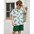 thumbnail image 5 of Arshiner Boys 2 Piece Outfits Hawaiian Shorts Sets Button Down Shirt and Shorts Summer Beach Clothes, 5 of 8