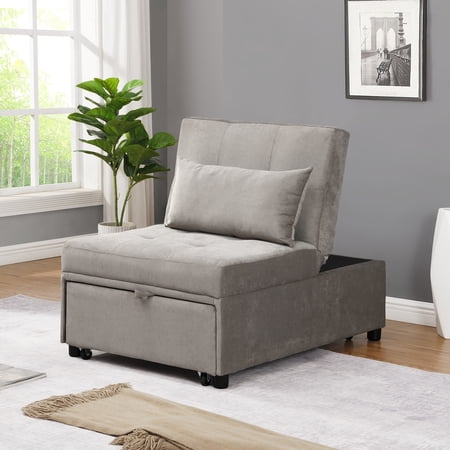 CoSoTower Folding Ottoman Sofa Bed(Gray)