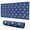 Blue Christmas Santa, variant on Long Mouse Pads for Desk,Black Christmas Candy Cane and Snowflake Desk Mats on Top Of Desks, Desk Mouse Pad Extra Large with 3mm Non-Slip Base and Stitched Edge for Gaming,Work,Home 31.5x11.8in