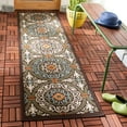 thumbnail image 2 of SAFAVIEH Veranda Durga Geometric Indoor/Outdoor Area Rug, Chocolate/Cream, 3' x 3' Round, 2 of 5