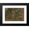 thumbnail image 2 of Josef Höger 14x11 Black Modern Framed Museum Art Print Titled - Waldinneres Near Lundenburg (Maple Group on a Mountain Lake), 2 of 5