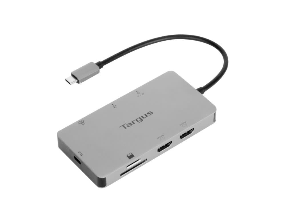 Targus® USB-C Dual HDMI Travel Dock, DSU200TT, Silver