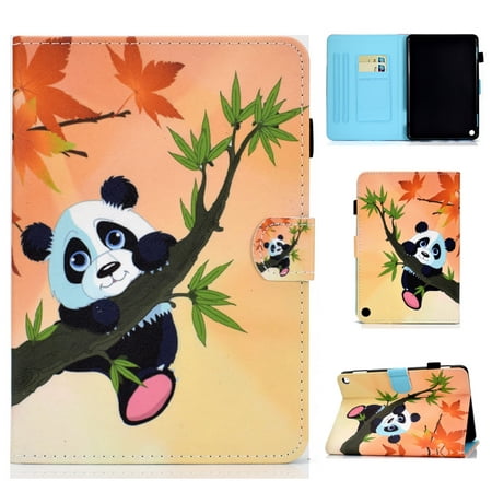 All-New Kindle Fire HD 8 2020 & Fire HD 8 Plus Tablet Case - Allytech Folio PU Leather Smart Case Cover with Auto Wake/Sleep for Kindle Fire HD 8 Tablet (10th Gen, 2020 Release), Panda Maple