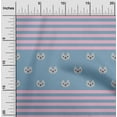 thumbnail image 1 of oneOone Tissu en Coton à Rayures et Visage de Chat Imprimé par Yard 56 Pouces de Large, 1 of 4
