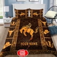 thumbnail image 2 of Juego de cama personalizado con nombre Rodeo Bucking Horse Ver 2, 2 of 4