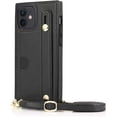 thumbnail image 3 of for iPhone 12 Mini Wallet Case for Women,Removable Adjustable Strap Crossbody Card Holders Cover Neck Strap Lanyard Purse Shoulder Strap w/Kickstand Purse Case for iPhone 12 Mini KB Black, 3 of 7