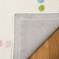 thumbnail image 6 of SAFAVIEH Kids Bordered Bold Polka Dots Area Rug, Ivory/Pink, 4' x 6', 6 of 8