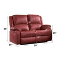 thumbnail image 2 of ACME Zuriel Motion Loveseat in Red Synthetic Leather, 2 of 5
