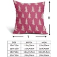 thumbnail image 5 of Christmas Tree Pillow Covers 18x18 Set of 2 Red Xmas Rustic Style Winter Print Decorative Outdoor Pillowcases Farmhouse Vintage Holiday Decorations Throw Cushion Case Decor for Couch Sofa Bed, 5 of 6
