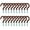 Brown, variant on Uxcell 20 Pcs Cup Hooks 0.55 inch Metal with Vinyl Coated Holder Screw in Hanger for Hanging Indoors Cups White