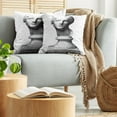 thumbnail image 5 of Ambesonne Antique Throw Pillow Cover 2 Pack, Woman Head Art, 20", Charcoal Grey and White, 5 of 7