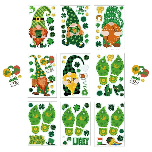 Calcomanía de trébol de San Patricio, decoraciones sin baraja para regalos estilo 1