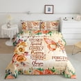 thumbnail image 2 of Erosebridal Orange Butterfly Bedding Sets Twin with Comforter, Inspirational Quotes Duvet Insert, Rose Floral Decor, 2pcs, 2 of 6