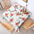 thumbnail image 2 of Pioneer Flower Floral Print Pattern Square Tablecloth, Waterproof Wipeable Spillproof Washable Table Cover for Home Kitchen Party and Daily Decor 60"x60", 2 of 6