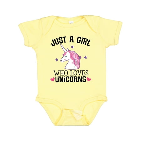 

Inktastic Just A Girl Who Loves Unicorns Girls Baby Bodysuit