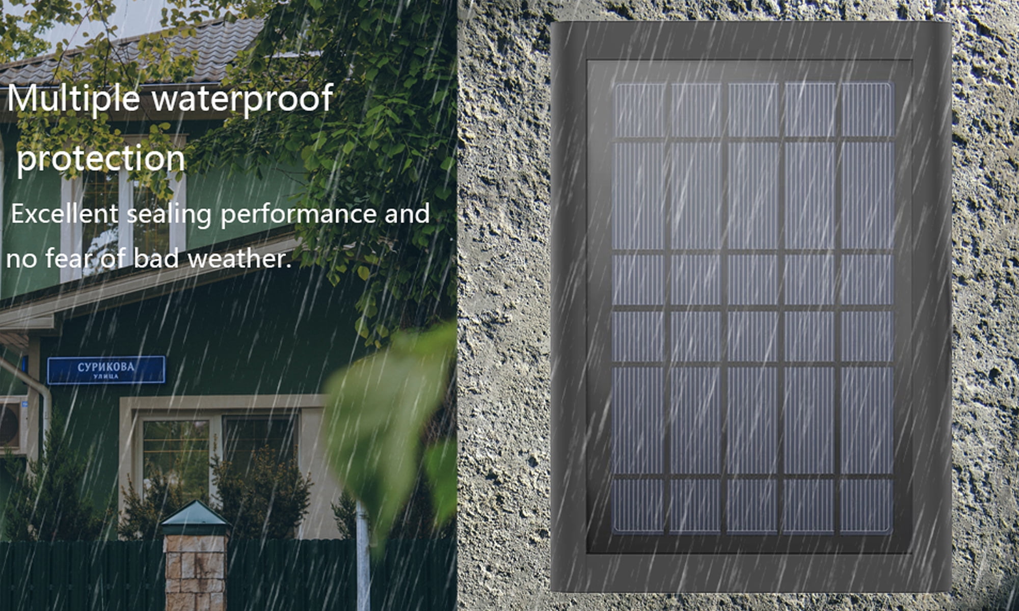 Brightshow Weatherproof Solar Panels for Ring Cameras with Micro USB Connector, 2 Pack