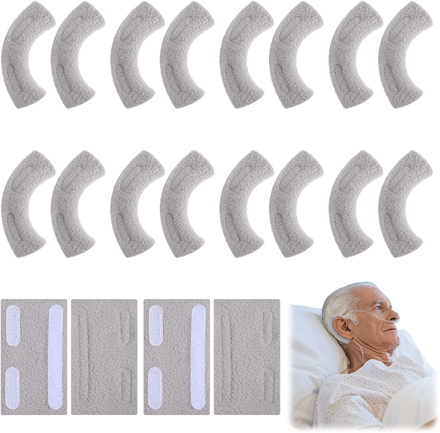 20 Pieces Nasal Cannula Ear Cushions Soft Oxygen Ear Pads Oxygen Tubing