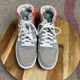 thumbnail image 4 of Adi-das EVM High Top Sneakers Mens 12.5 Gray Retro Trefoil Basketball Shoe 004001, 4 of 6