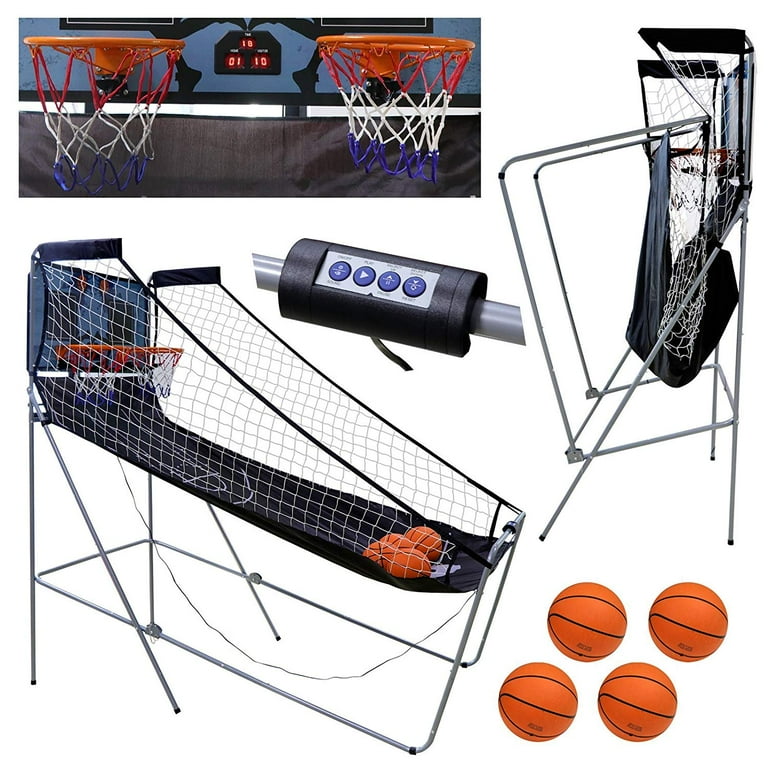 ZENSTYLE 2-Player 8-in-1 Indoor Arcade Basketball Game with