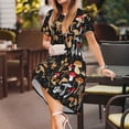 thumbnail image 3 of Balery Various Mushrooms Pattern Womens Dresses Loose Short sleeve Sundresses Swimsuit Coverup 2025 Summer Casual Dress for Women - A-Line Swing Dress, 3 of 6