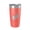Coral, variant on Lake Koshkonong Map Tumbler Travel Mug Insulated Laser Engraved Coffee Cup Wisconsin 20 oz Pink