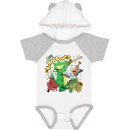 

Inktastic I Love Nola Mardi Gras Animal Band Boys or Girls Baby Bodysuit