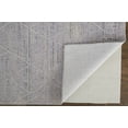 thumbnail image 3 of HomeRoots 513719 9 x 12 ft. Gray Striped Power Loom Distressed Stain Resistant Rectangle Area Rug, 3 of 5