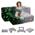 thumbnail image 2 of VEVOR 4-Piece Modular Kids Play Couch – DIY Glow-in-the-Dark Toddler Chair, Soft and Versatile Furniture for Creative Play, Grey, 2 of 12