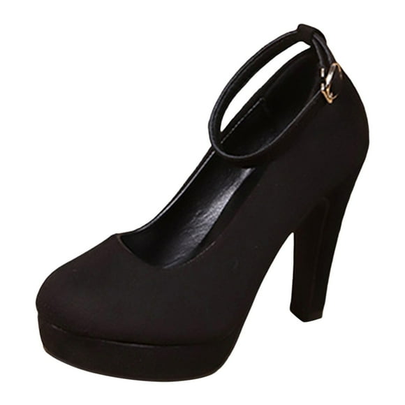 Rinsvye High Heeled Shoes Women's Platform High Heels Boots for Women Thick Heels Mary Jane Womens High Heel Shoe Stretcher Shoes Square Toe Shallow Thigh High Heel Boots for Women Size 11 Cut Shoes