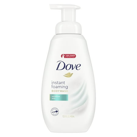 (2 pack) (2 pack) Dove Sensitive Skin Shower Foam, 13.5 oz