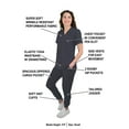 thumbnail image 2 of Green Town Scrubs for Women Scrub Set - Slim Fit Jogger Pant and Tuck-In V-Neck Top, 5 Pockets, Easy Care Uniform, 2 of 7