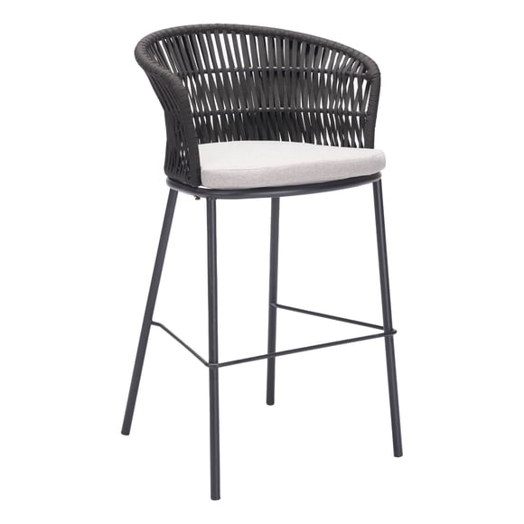 Banco de Bar Exterior Freycinet Negro - Kessa Muebles