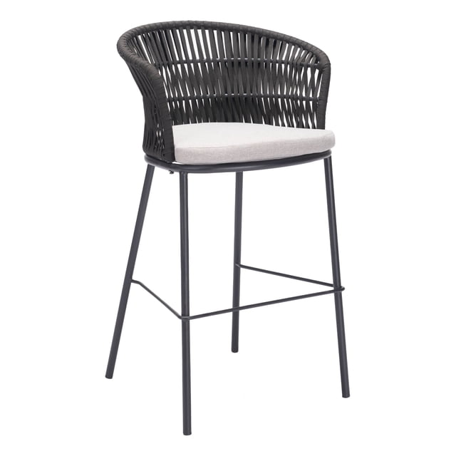 Banco de Bar Exterior Freycinet Negro - Kessa Muebles