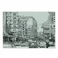 thumbnail image 1 of Sketchy Cutting Board, Illustration of Street with Signs in Chinatown Bangkok Historicalrt, Decorative Tempered Glass Cutting and Serving Board, Small Size, Black White, by Ambesonne, 1 of 1