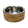 thumbnail image 2 of Country Living Stainless Steel Dog Bowl with Cylindrical Mango Wood Holder – 1pt, 2 of 7