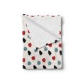 thumbnail image 2 of Mid Century Soft Flannel Fleece Throw Blanket, Retro Revival Space Design with Random Abstract Blots and Outlines, Cozy Plush for Indoor and Outdoor Use, 50" x 60", Slate Blue Red Black, by Ambesonne, 2 of 5