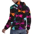 thumbnail image 3 of Bingfone Colorful Dragonflies Men'S Drawstring Hoodie Long Sleeve Pocket Sweatshirts-4x-Large, 3 of 9