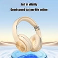 thumbnail image 3 of Clearance! Wireless Bluetooth Noise Cancelling Headphones, Over Ear Bluetooth Headphones, HD Call Low Delay, HiFi Stereo Sound, Wired & Wireless Modes, Folding Headset, for Travel, Home, Work Beige, 3 of 6