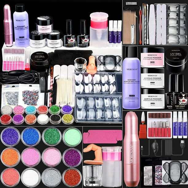 Morovan Acrylic Nail Kit with Drill with Liquid Monomer Acrylic Nail