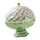 thumbnail image 5 of Plato frutero elegante y elevado para decoración de mesa, bombonera europea con drenaje. Verde transparente, 5 of 9