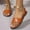 Orange, variant on OWUUcdse Women's Comfort Sandals, Open Toe Non-slip Buckle Soft Sole Summer Shoes Purple Size 40