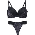 thumbnail image 1 of GHSDFBB Women's Comfortable Push Up Embroidery Lace Bra and Panty Set Plus Size, 1 of 7