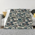 thumbnail image 3 of Throw Blanket for Couch, Green Camouflage Print Super Soft Fuzzy Comfy Warm Cute Throw Blanket, Lightweight Cozy Plush Flannel Blanket Throws for Sofa Bed All Season, 3 of 5